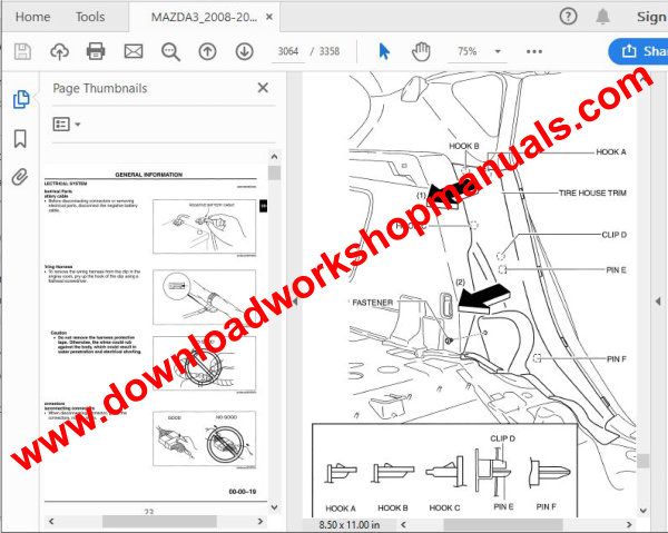 Mazda 3 workshop service manual